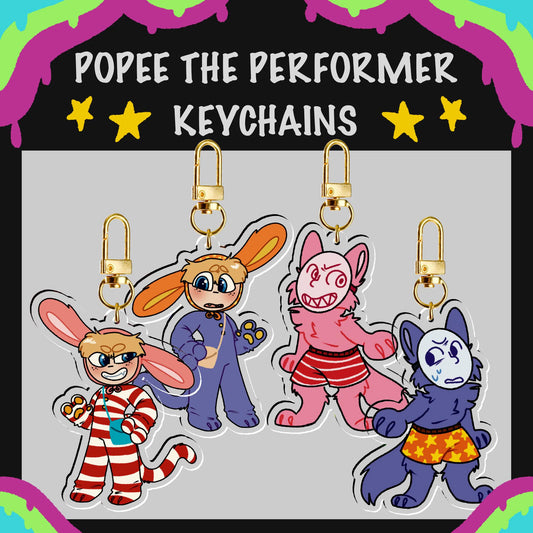 ⚡{ POPEE THE PERFORMER KEYCHAINS!!